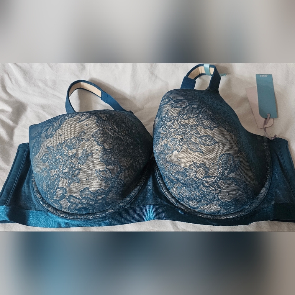 Ambrielle Bra PLUS SIZES NWT CORAL BALCONETTE 50DDD LINED